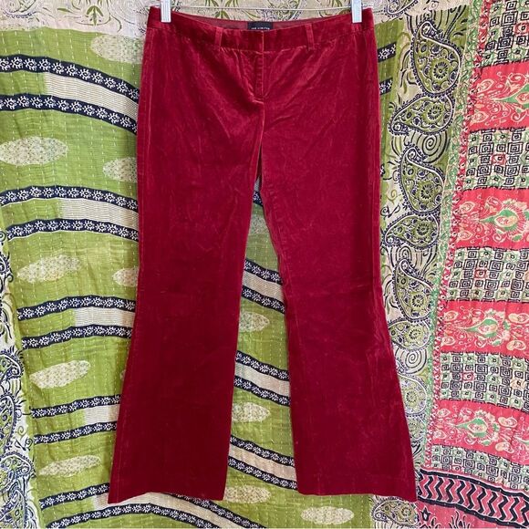 The Limited Drew Fit Red Velvet Pants Size 4 - Picture 1 of 14